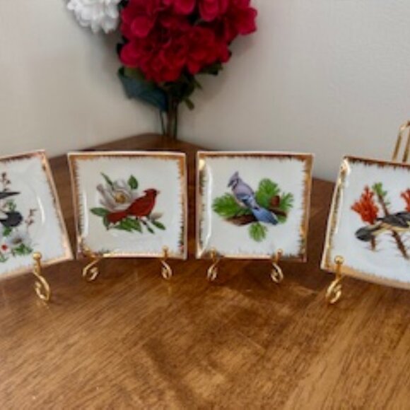 Vintage Bradley Exclusives Bird Coasters/Plates – Set of 4 - Picture 10 of 10